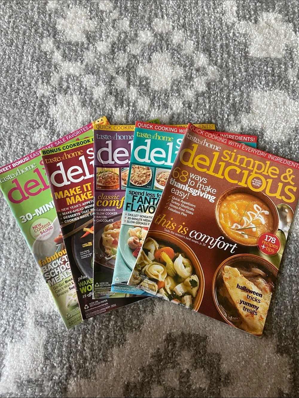 Taste of Home Simple & Delicious Magazines - Bundle of 6 (2010-2011)